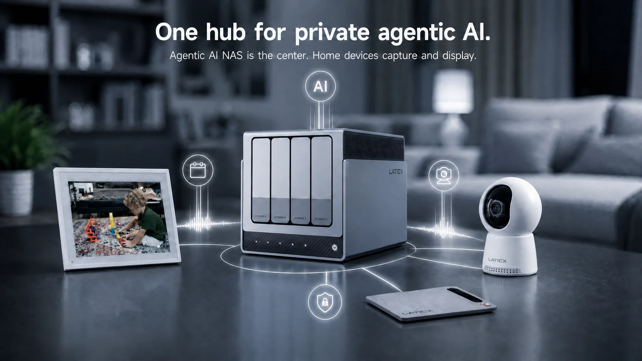 LaticX private home AI system centered around Agentic AI NAS