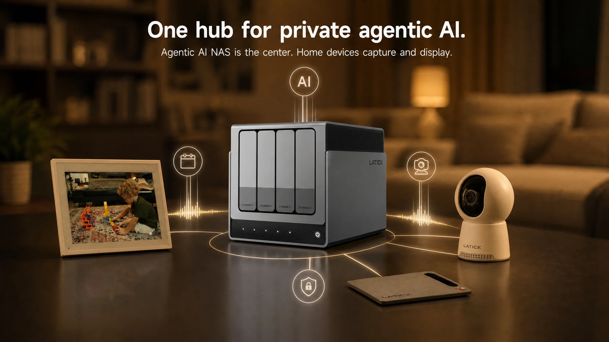 LaticX private home AI system centered around Agentic AI NAS