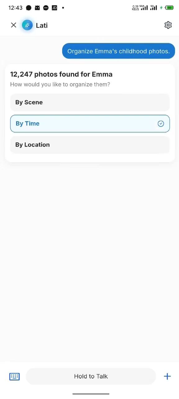 Agent OS photo organization options
